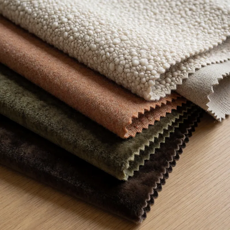 Upholstery samples from the partner design houses at the Woodside Remodeling studio